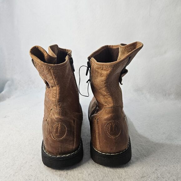 LASOCKI Cognac Brown Boot Mens Sz 41 Leather - Picture 3 of 5